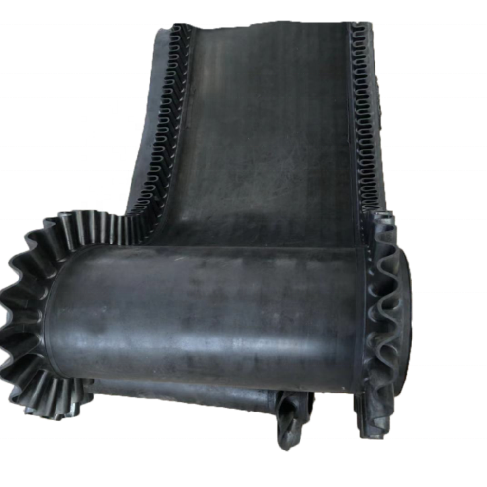 ENDLESS RUBBER CONVEYOR BELT OF WEIGH FEEDER EP500/3-1200Wx3Px6x2x13600mmL with Slide Wall